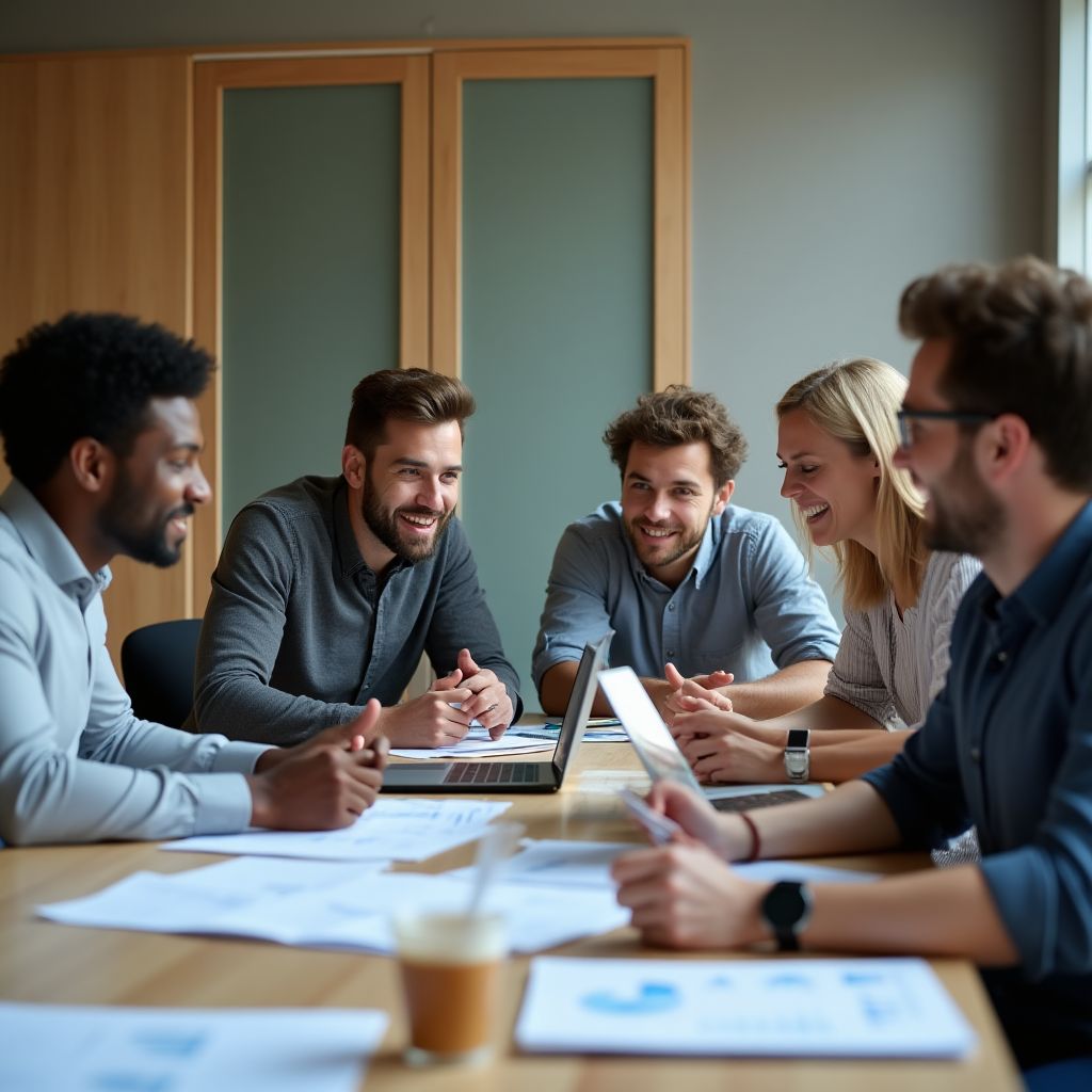 Equipo de FinanArg en una sesión de brainstorming